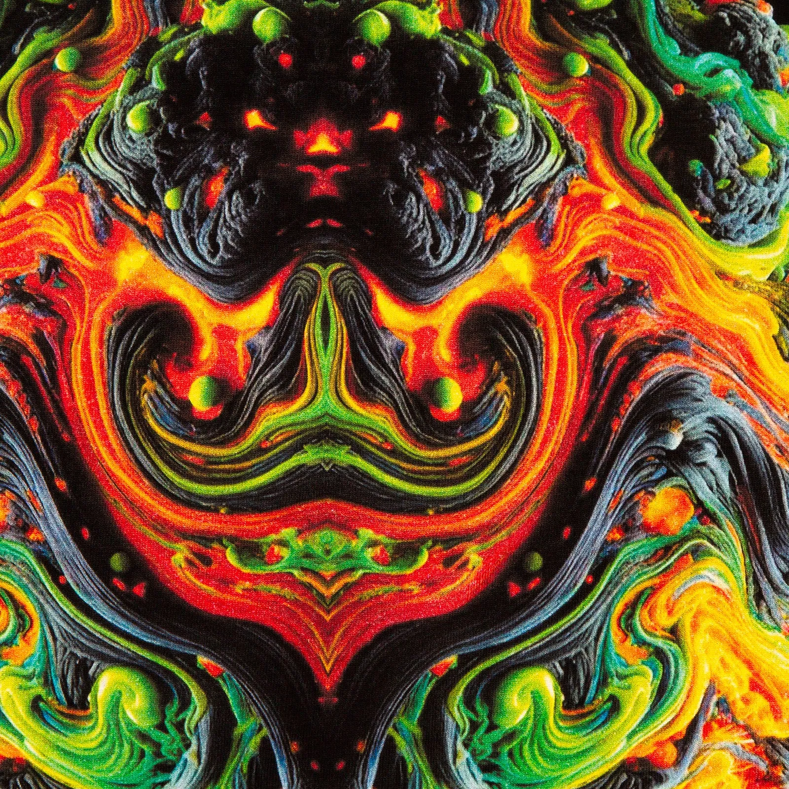 042 Disco Psychedelia Back Print - Tshirt - Black