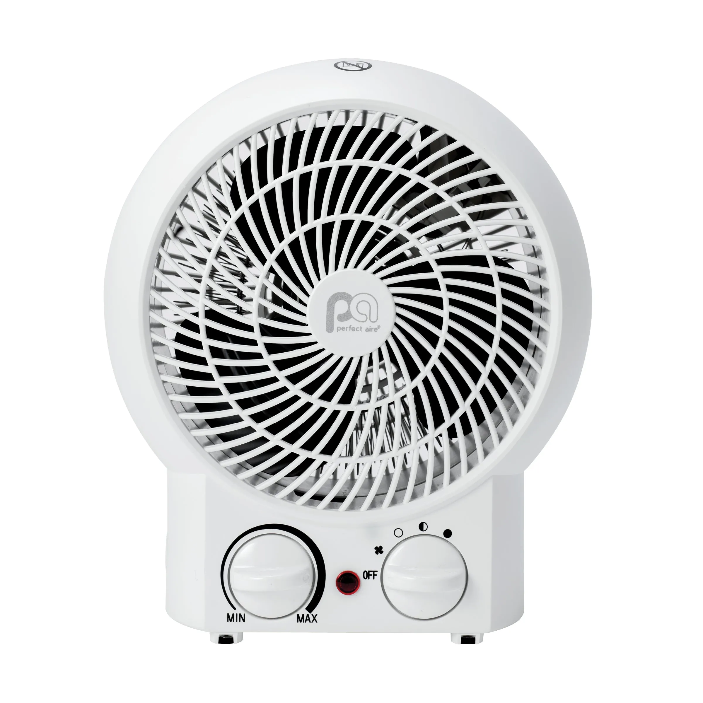 1500/900/600W 9" Heater with Fan-Only Mode, White