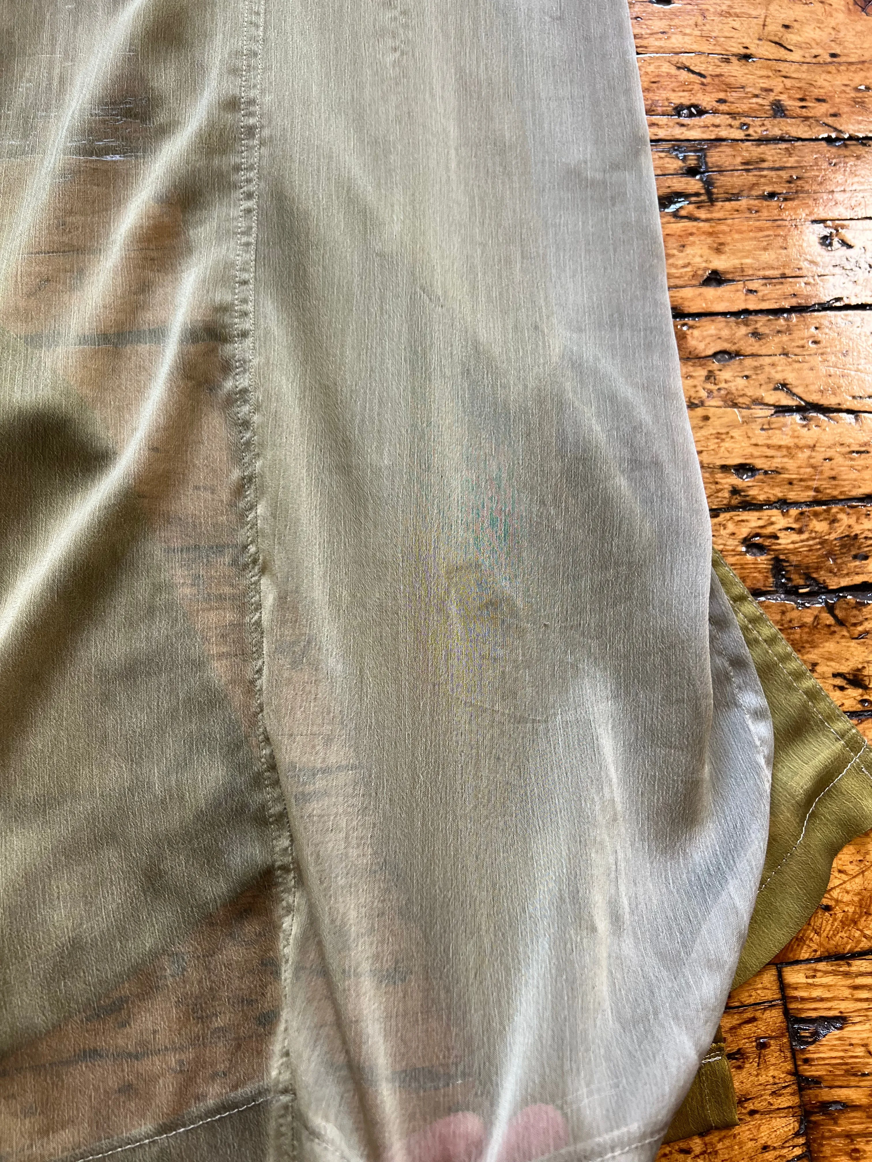 1990s Sheer Green Hooded Tunic