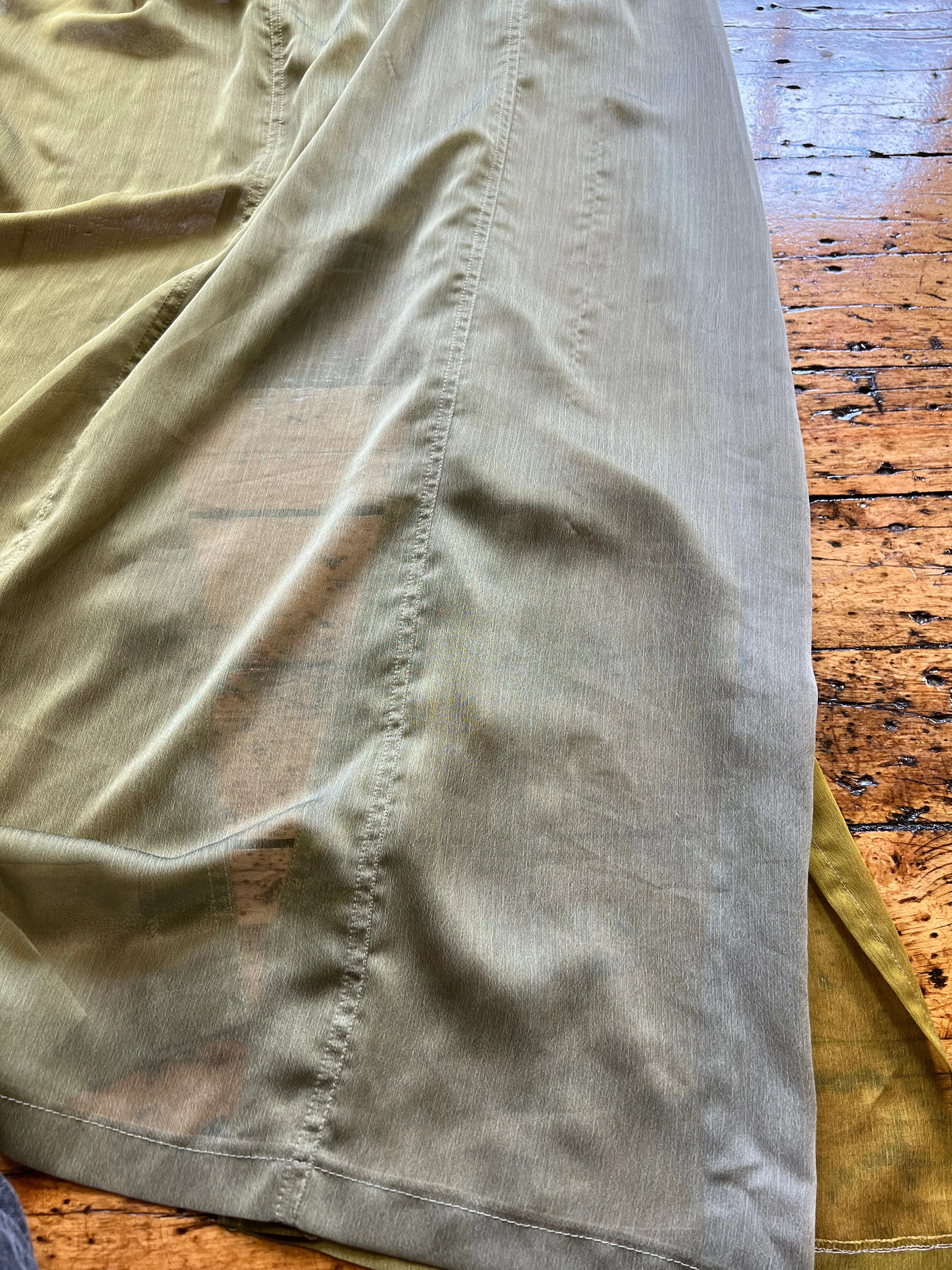 1990s Sheer Green Hooded Tunic