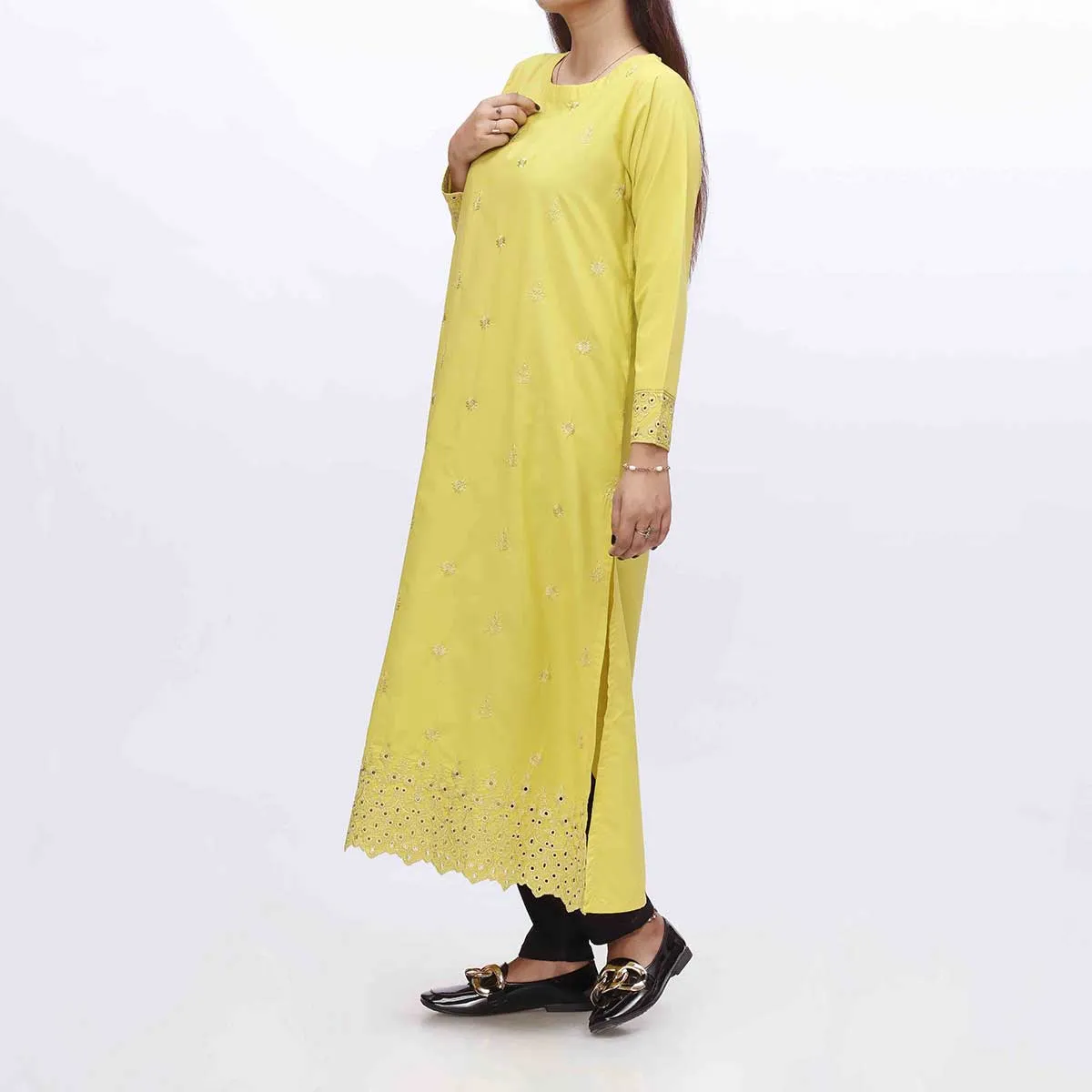 1PC- Schiflli Embroidered Shirt PW3184