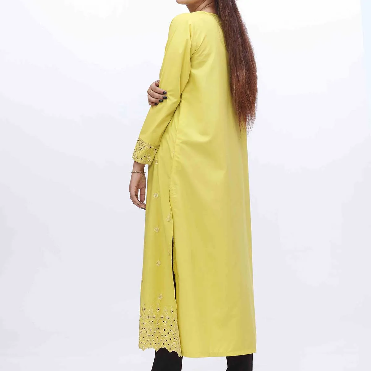 1PC- Schiflli Embroidered Shirt PW3184