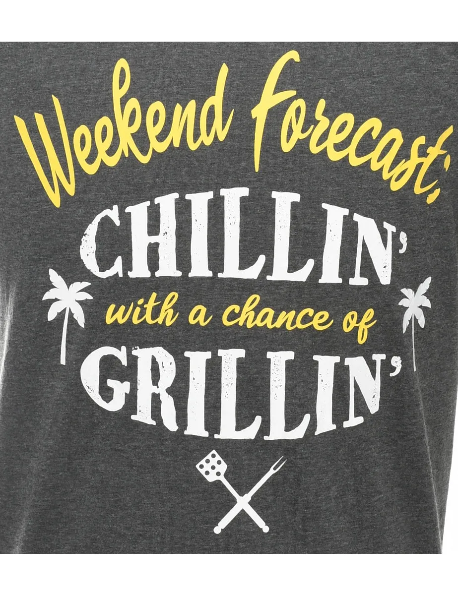 2000s Weekend Forecast Printed T-shirt - M