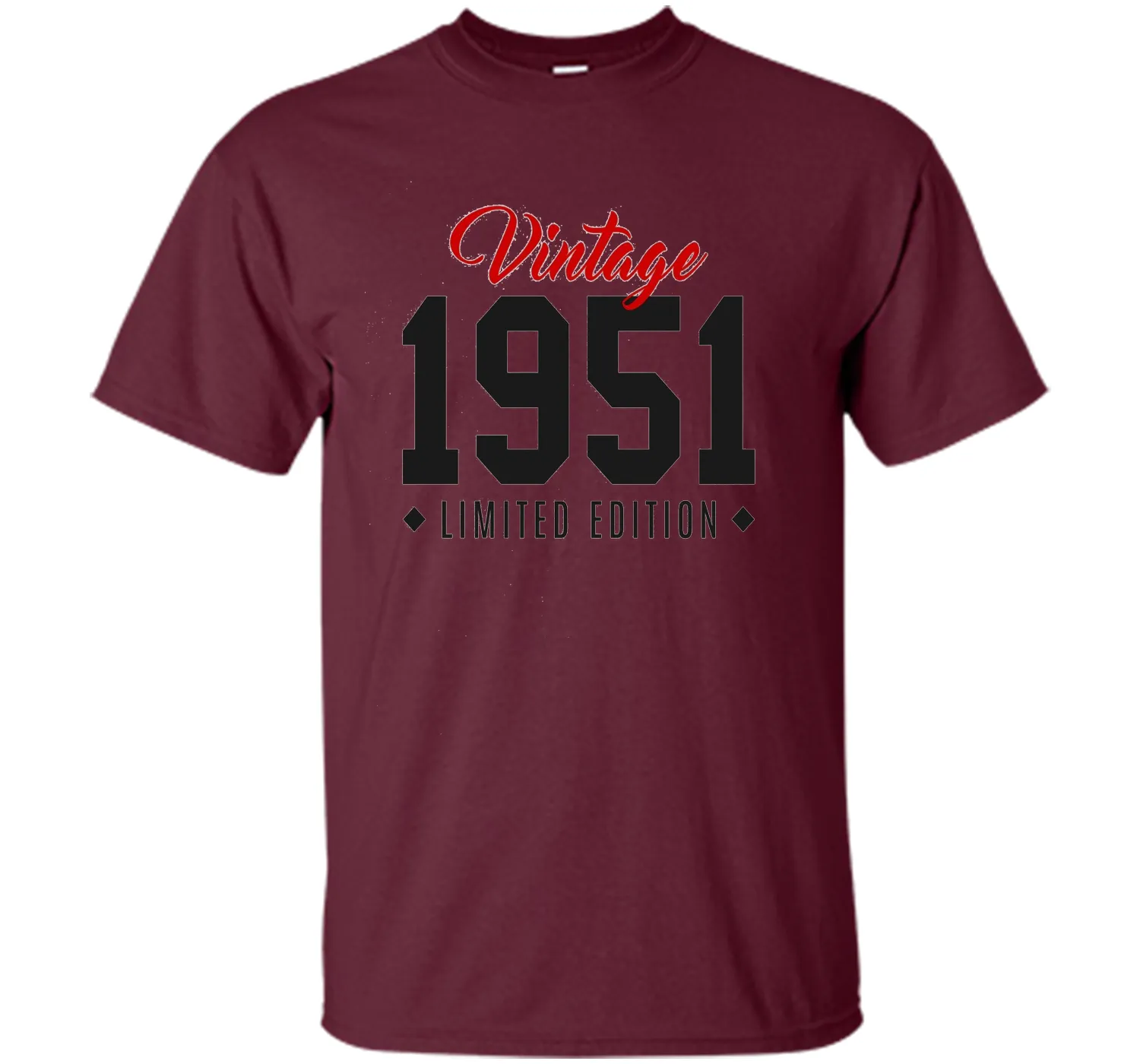 65th Birthday Gift T-Shirt Vintage 1951 Limited Edition Red