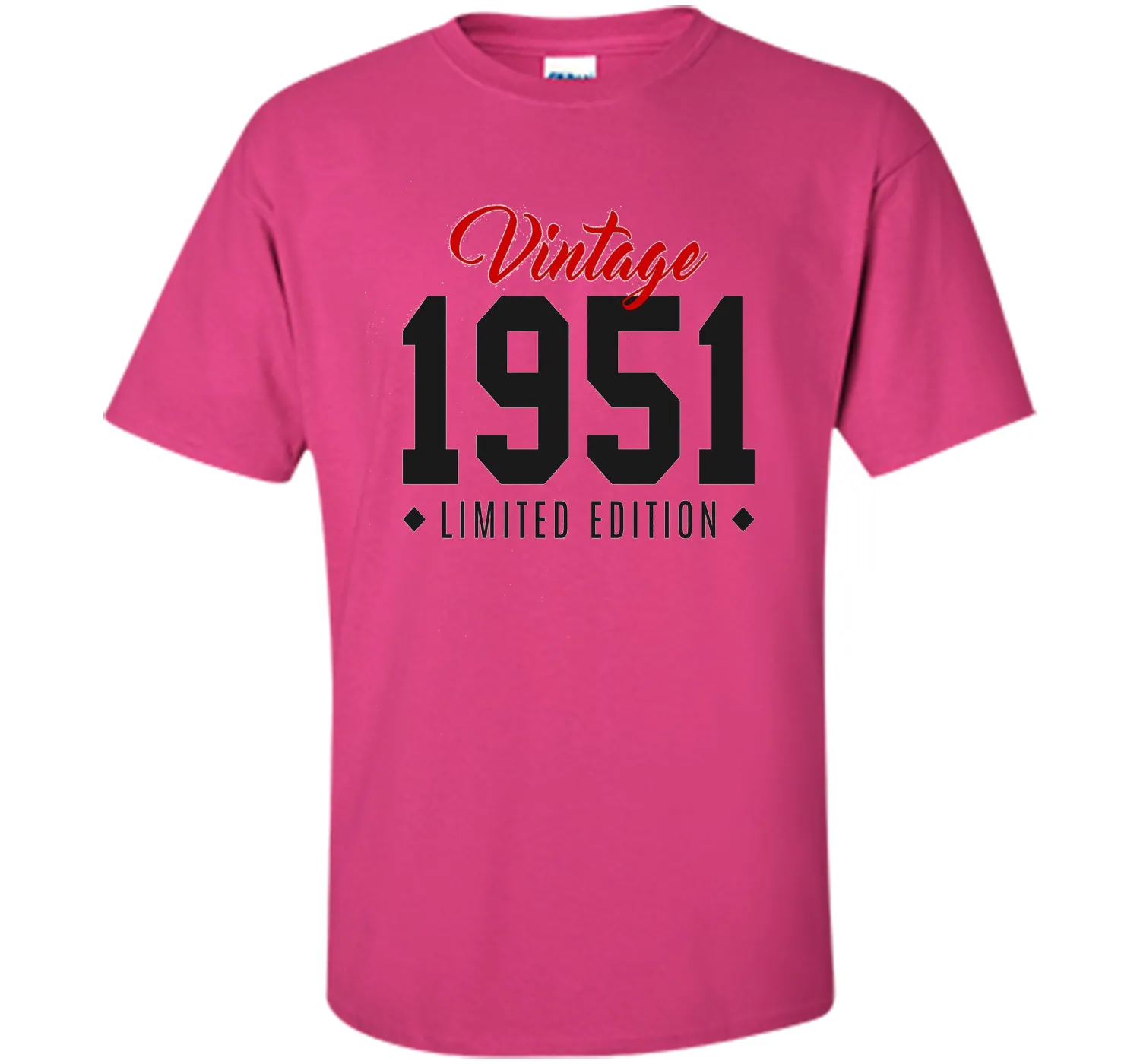 65th Birthday Gift T-Shirt Vintage 1951 Limited Edition Red