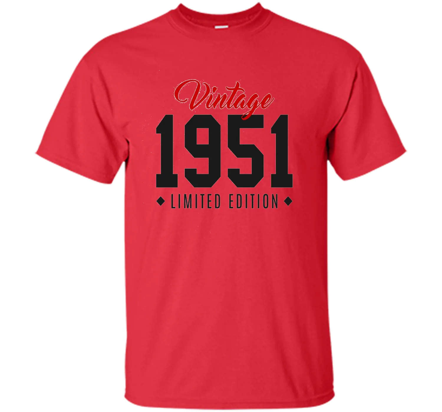 65th Birthday Gift T-Shirt Vintage 1951 Limited Edition Red