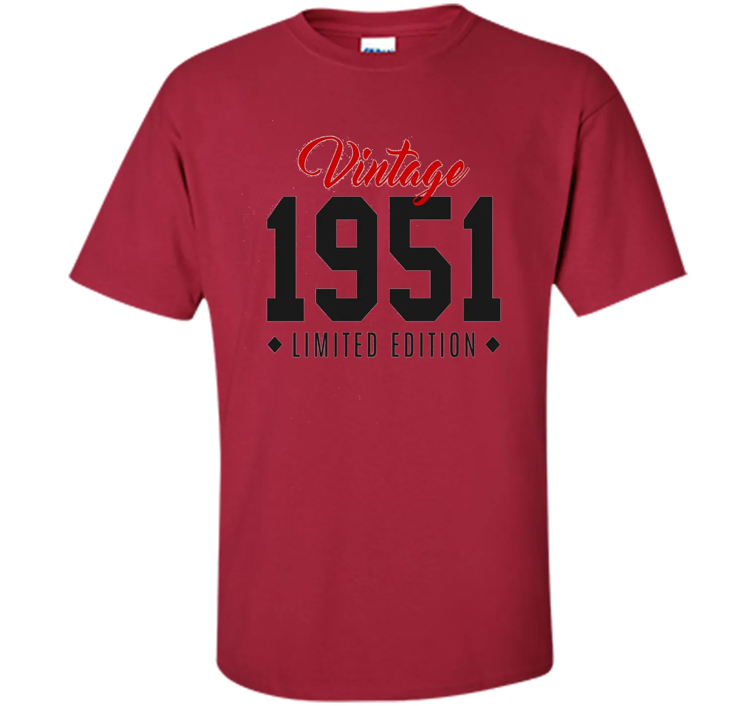 65th Birthday Gift T-Shirt Vintage 1951 Limited Edition Red