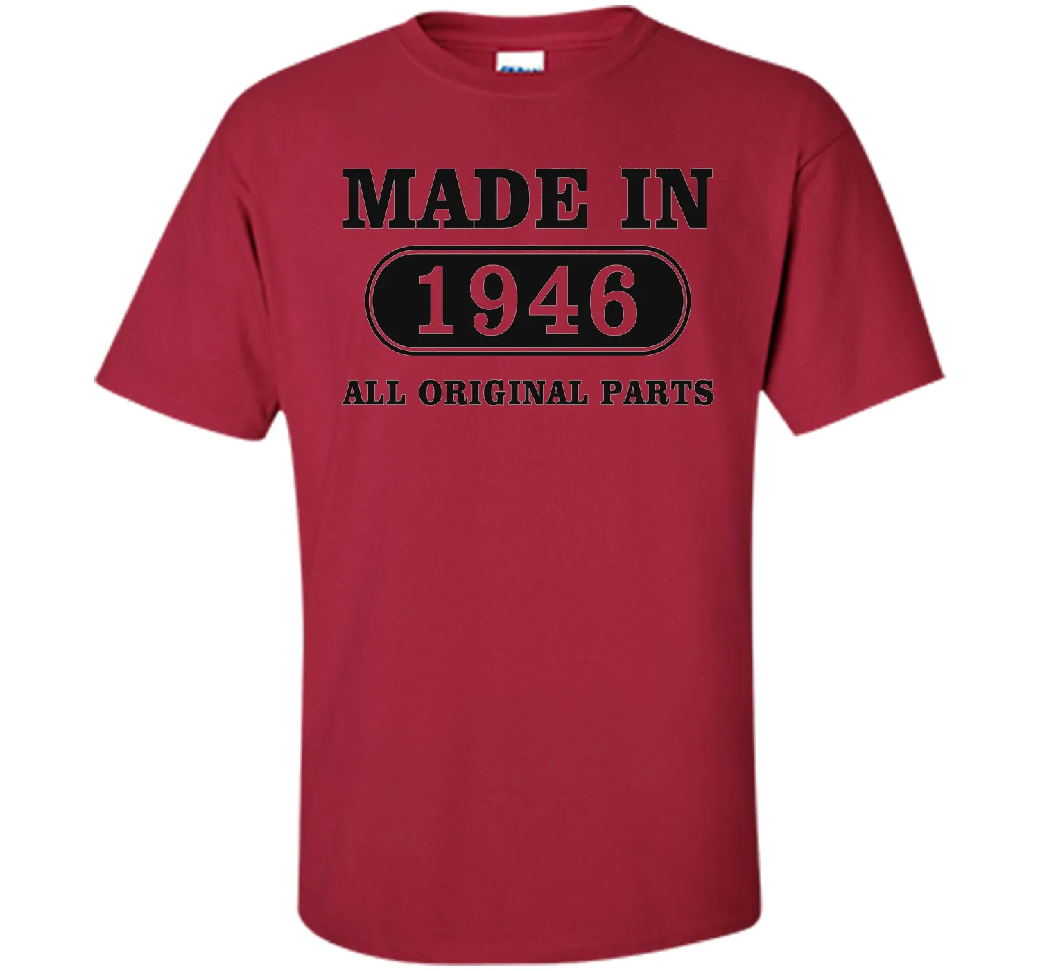 70th Birthday Gift, Made in 1946 All Original Parts T-Shirt