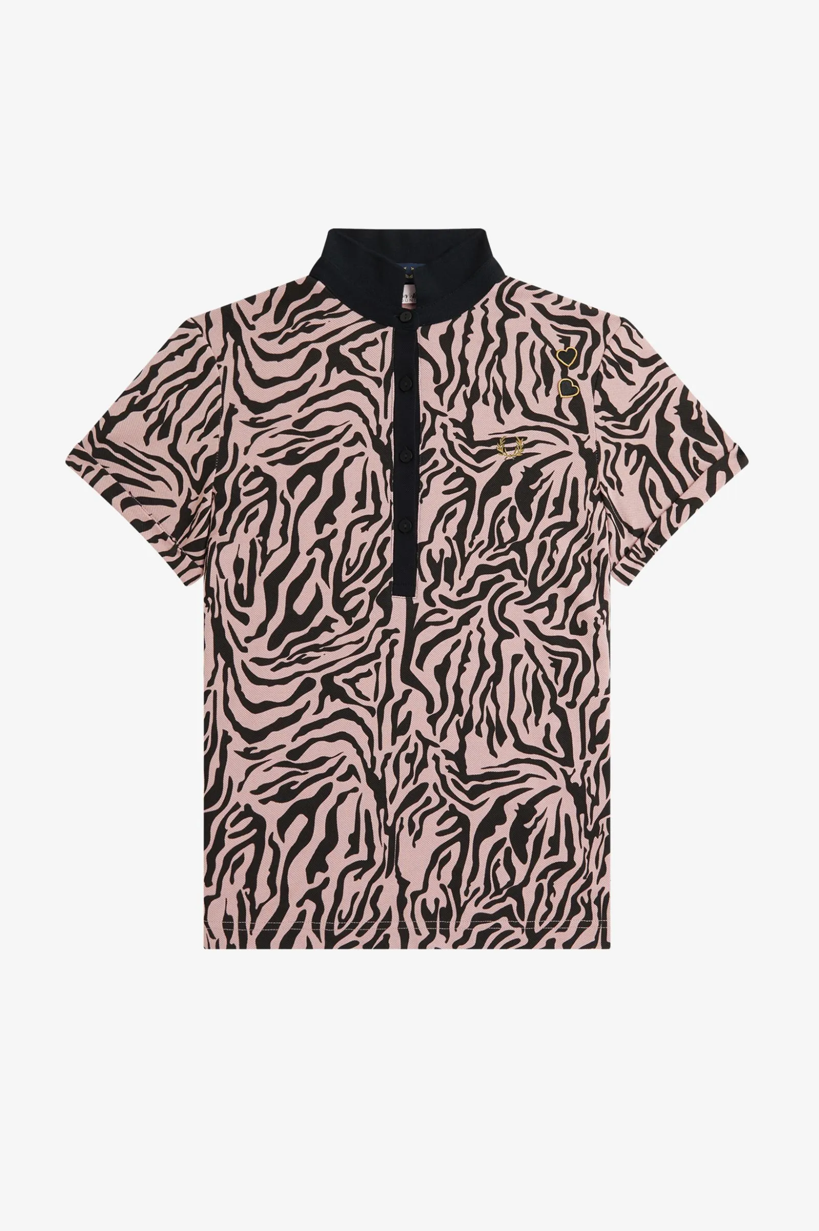 Amy Winehouse Zebra Print polo shirt