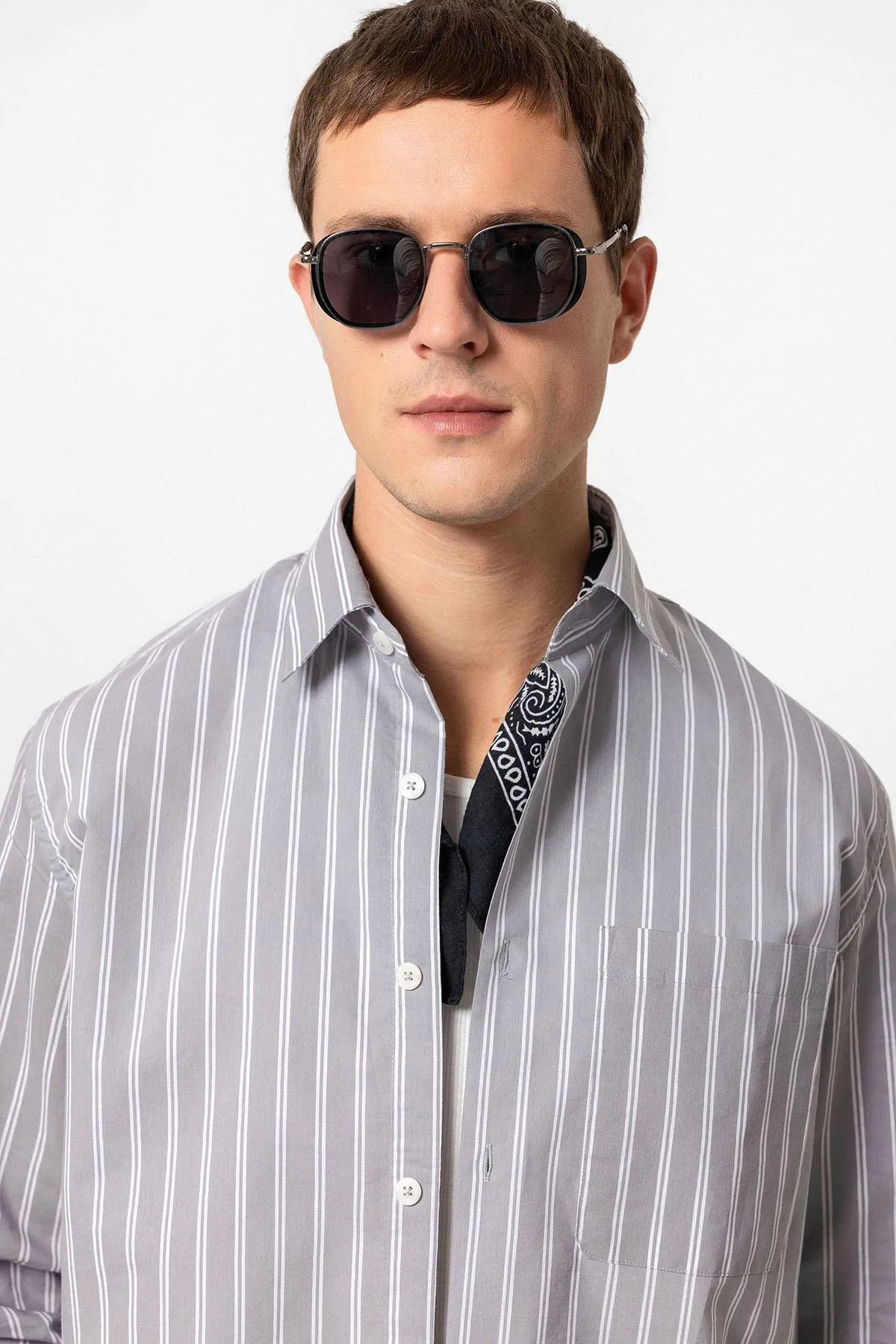 ANT Regular Fit Long Sleeve Striped Men's Shirt - Palm Coast