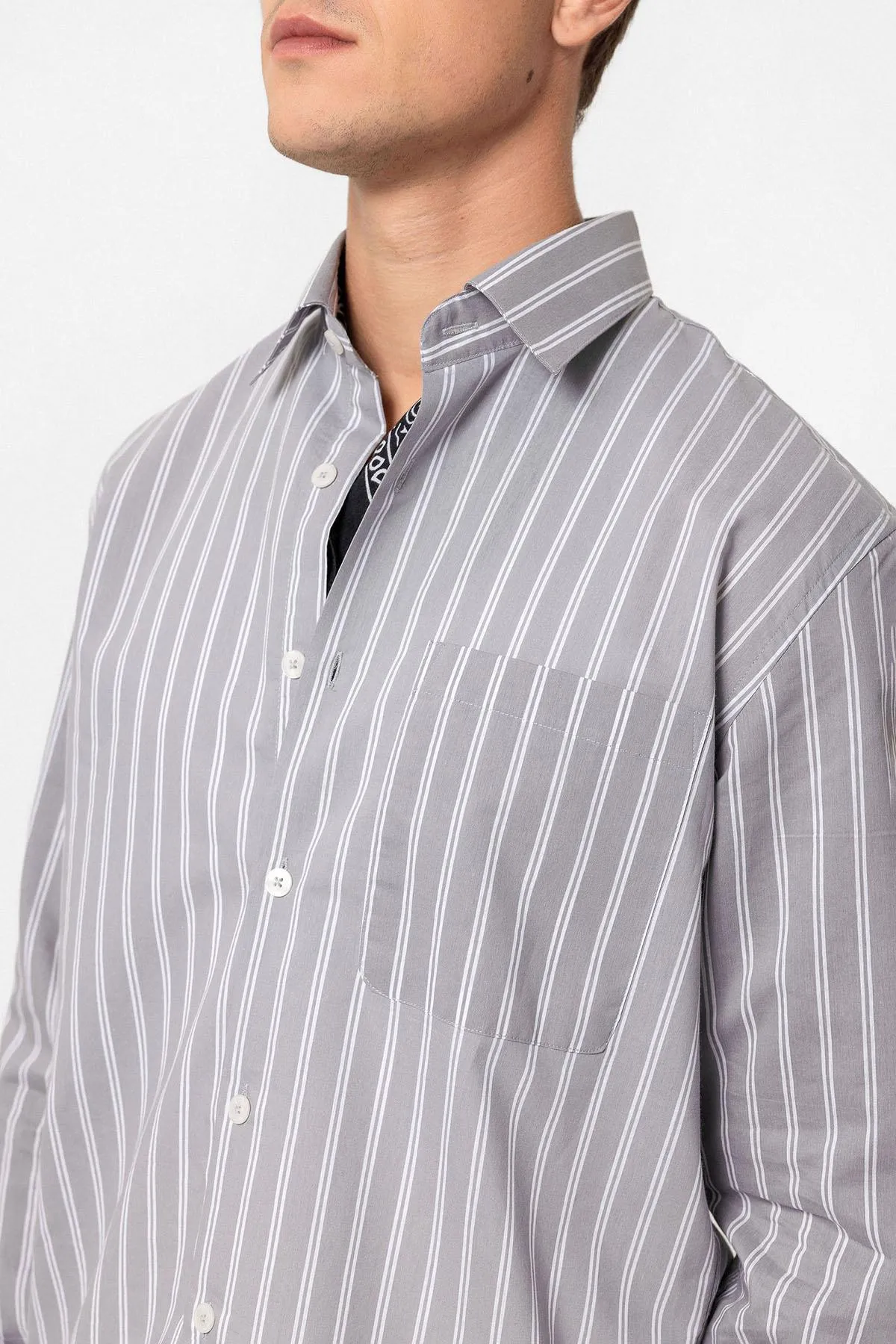 ANT Regular Fit Long Sleeve Striped Men's Shirt - Palm Coast
