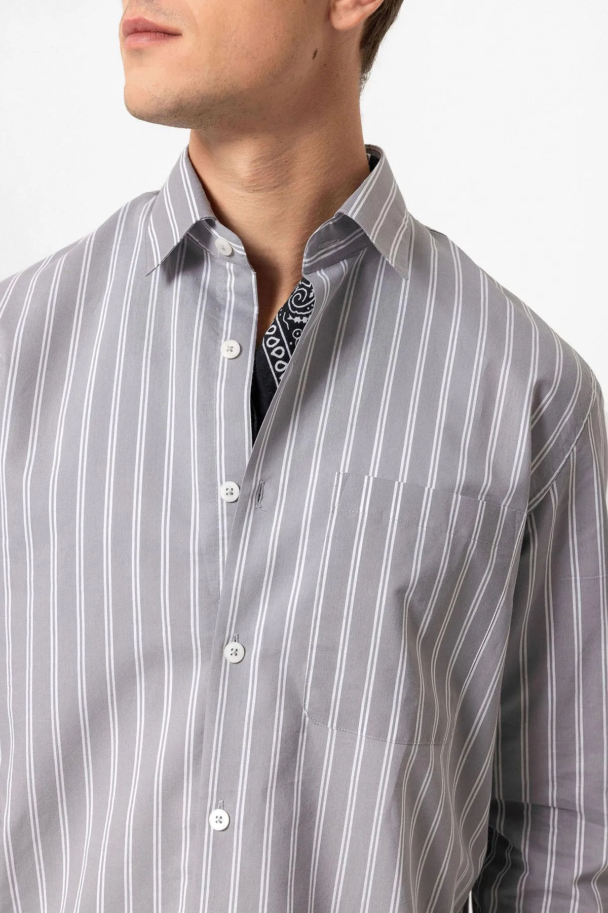 ANT Regular Fit Long Sleeve Striped Men's Shirt - Palm Coast