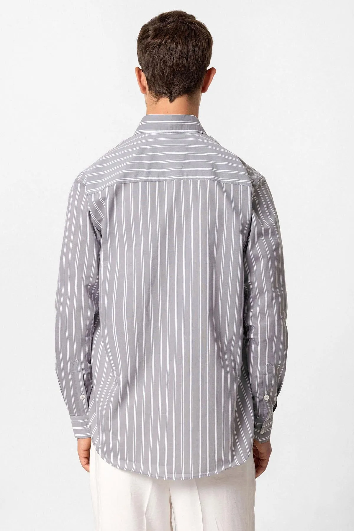 ANT Regular Fit Long Sleeve Striped Men's Shirt - Palm Coast