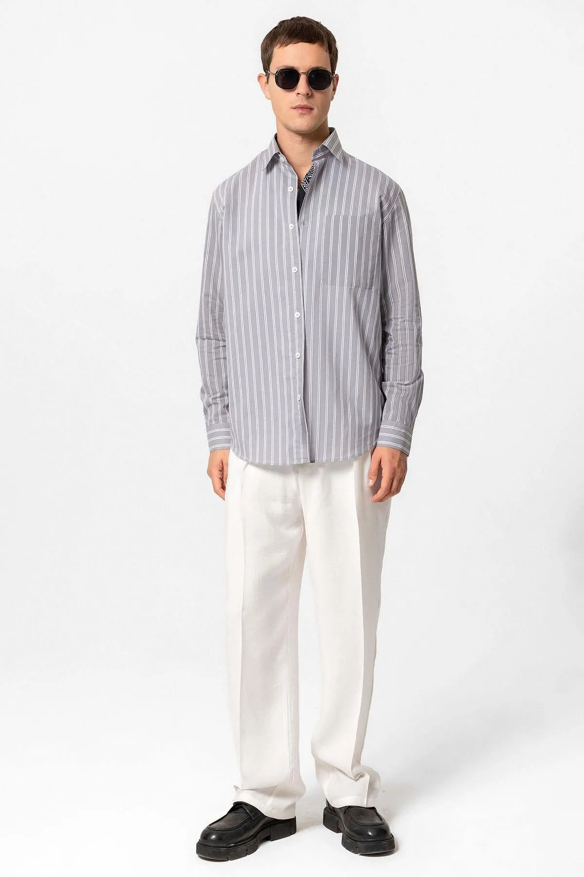 ANT Regular Fit Long Sleeve Striped Men's Shirt - Palm Coast