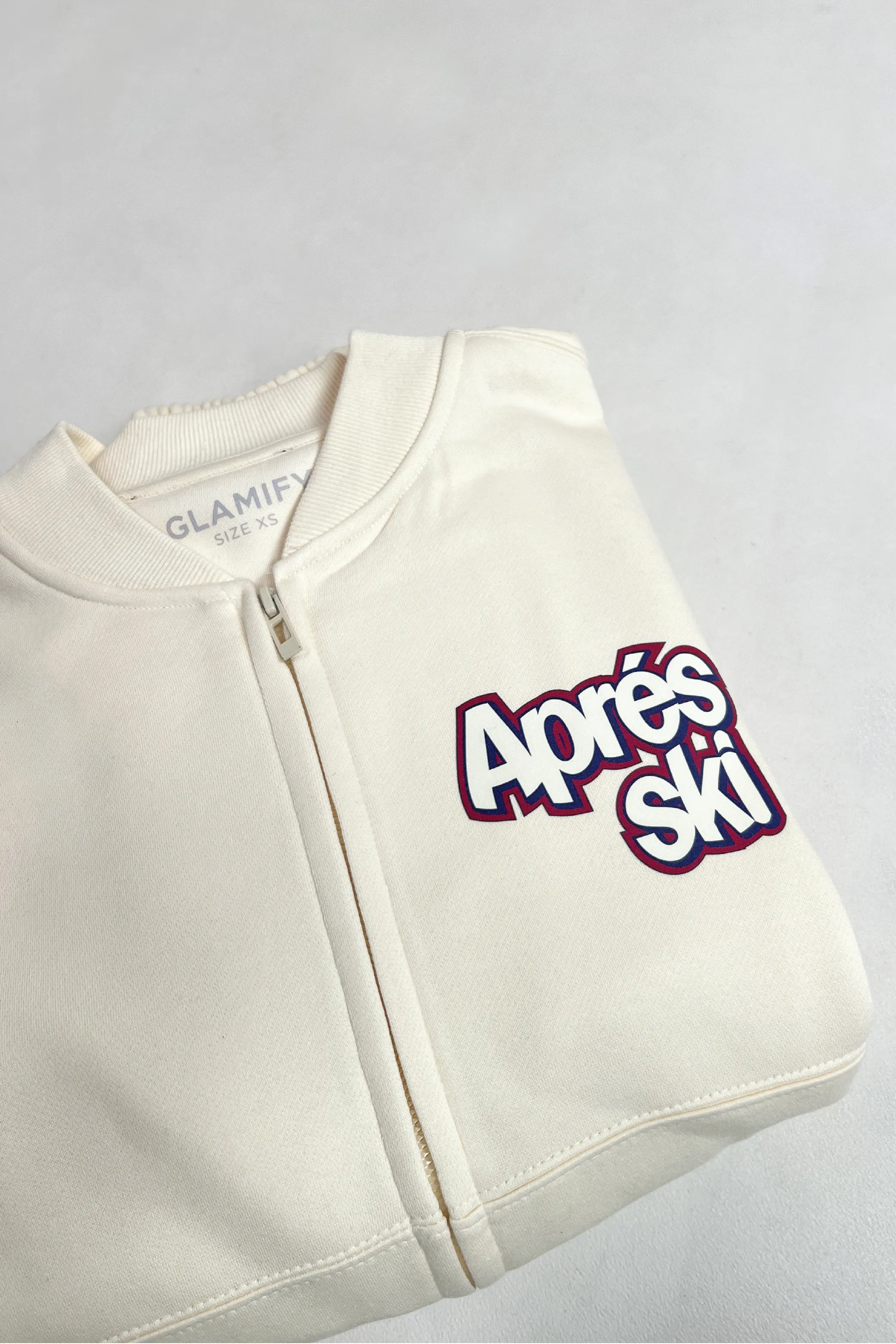 Apres Ski cream bomber jogger loungewear