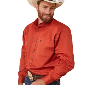 Ariat Men's Tiger Orange Button Up Shirt