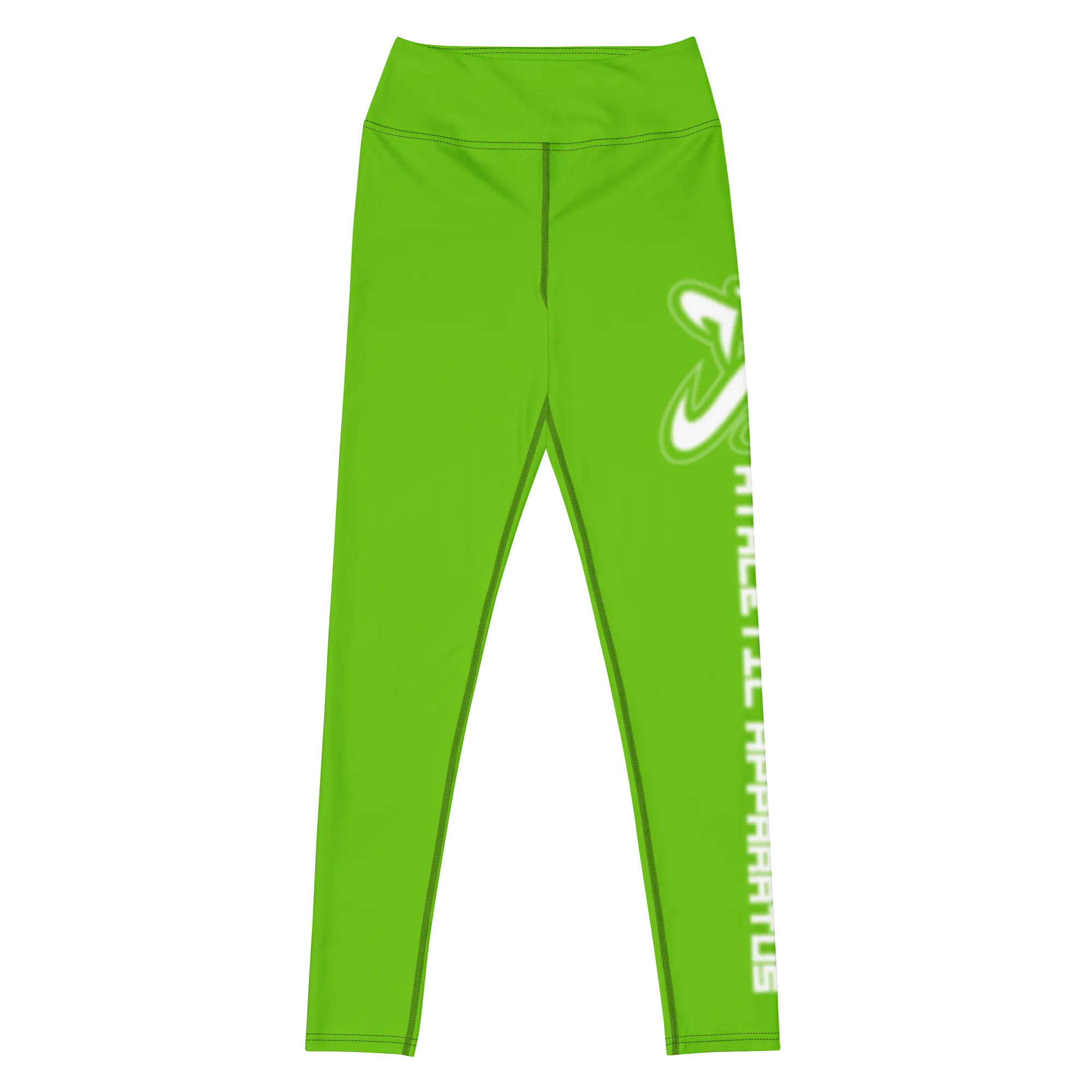 Athletic Apparatus Kelly Green White Logo Yoga Leggings
