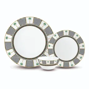 Aurus Series 35 Pieces Arabia Opalware Dinner Set, Family of 6