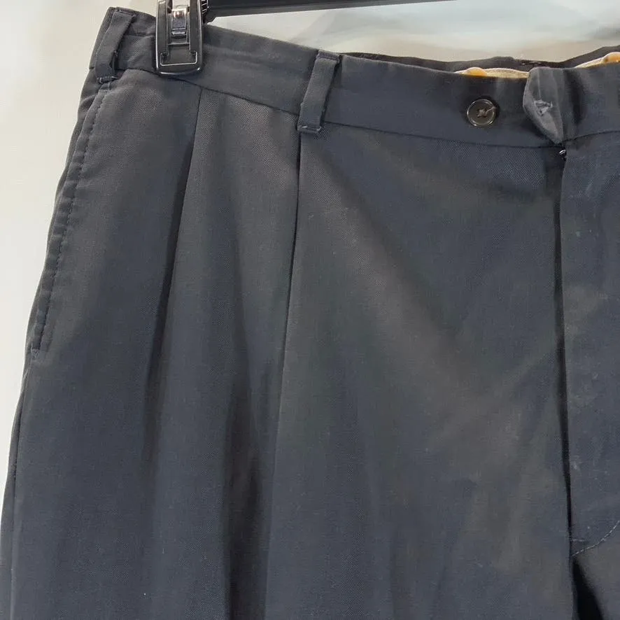 AUSTIN REED Men's Black Pleated Front Dress Pant SZ 42X28