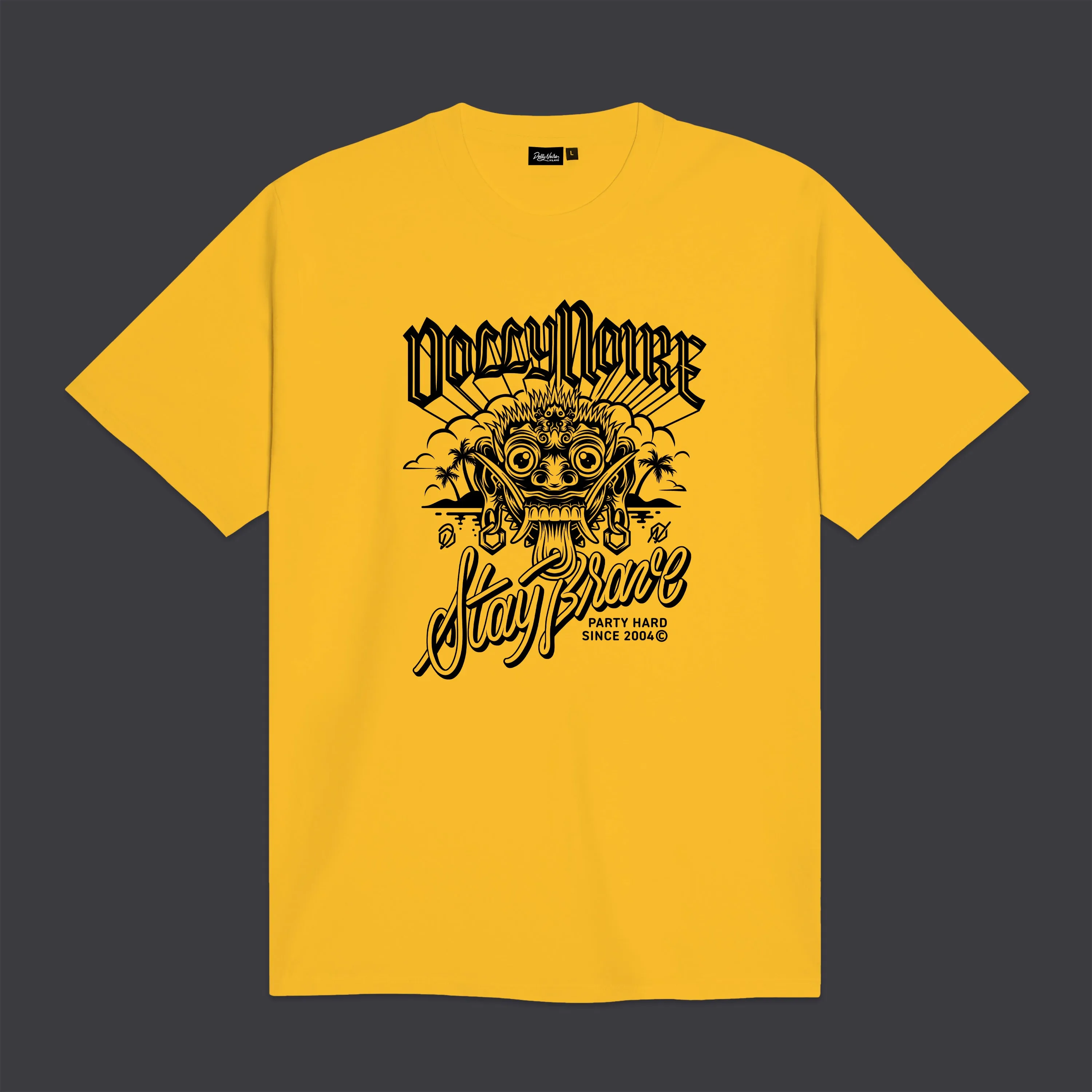 Bali Mask Tee Yellow