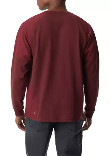 BASS OUTDOOR Mens Thermal Raglan Long Sleeve T Shirt Tawney Port XL