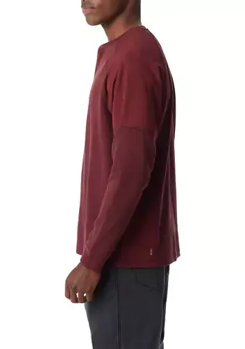 BASS OUTDOOR Mens Thermal Raglan Long Sleeve T Shirt Tawney Port XL