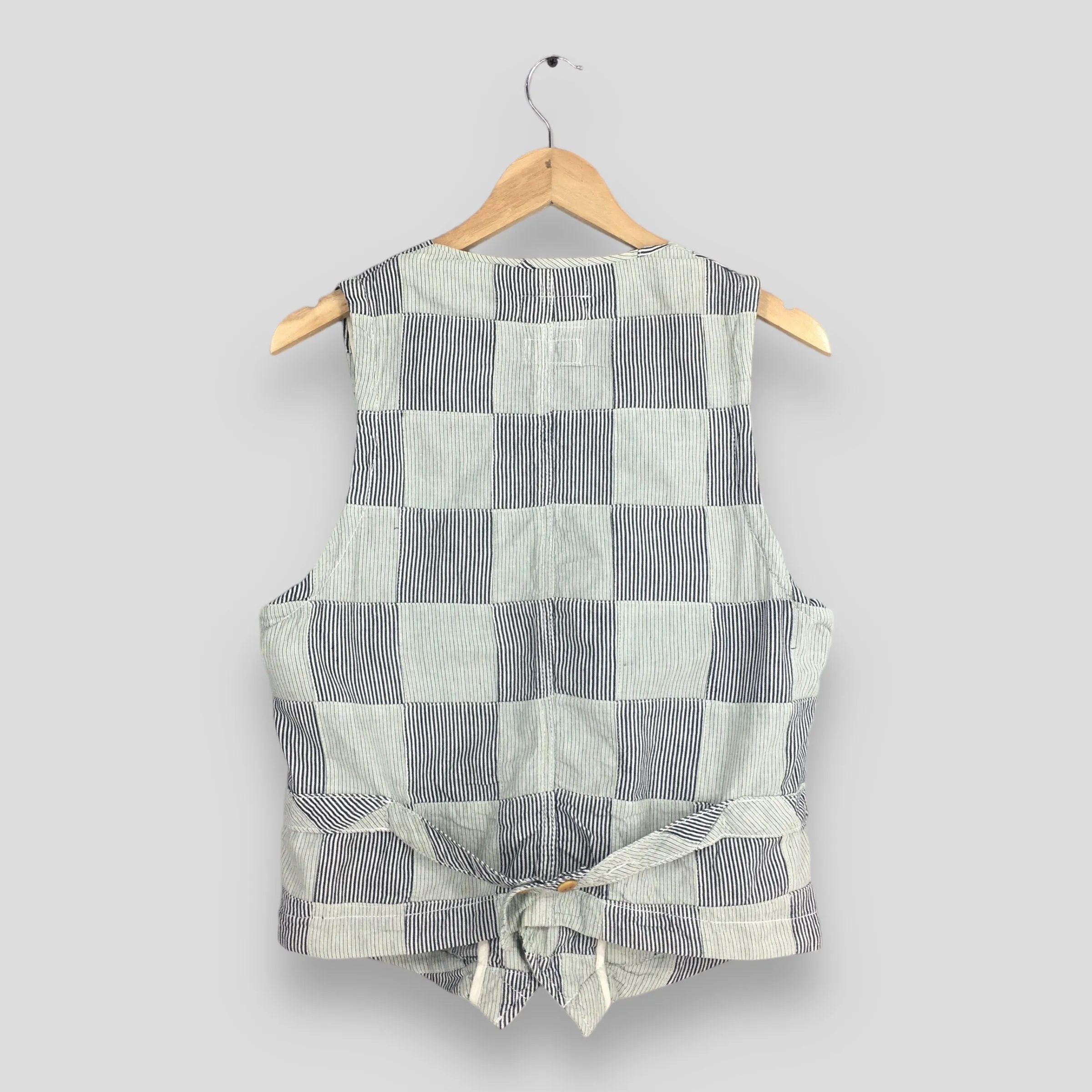 Beams Japan Plaid Patchwork Vest Jacket Small