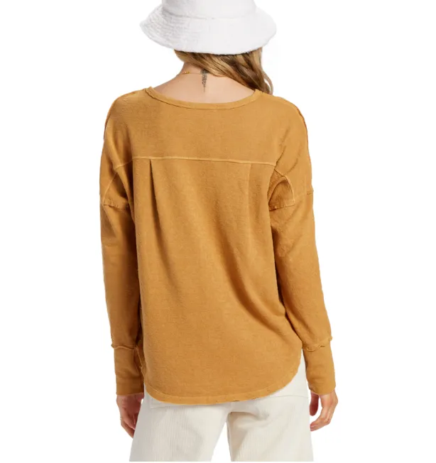 Billabong Womens New Anyday Long Sleeve Henley Shirt