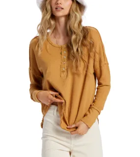 Billabong Womens New Anyday Long Sleeve Henley Shirt
