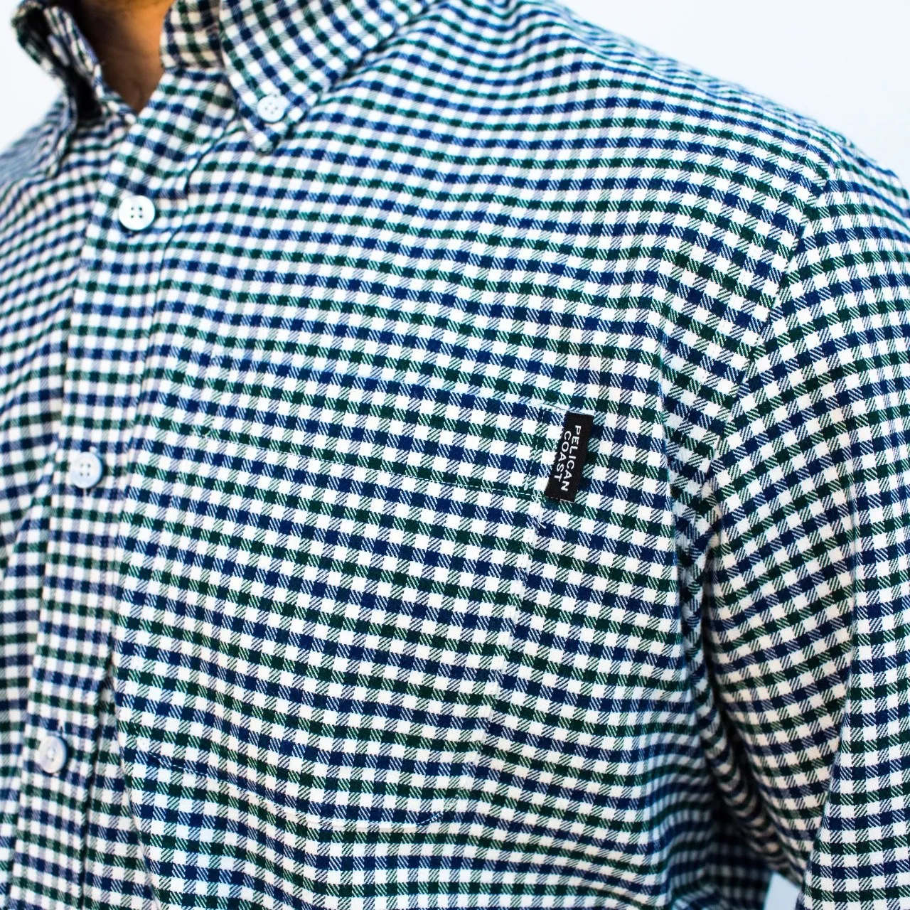 Block Island Flannel - Navy & Green Tattersall