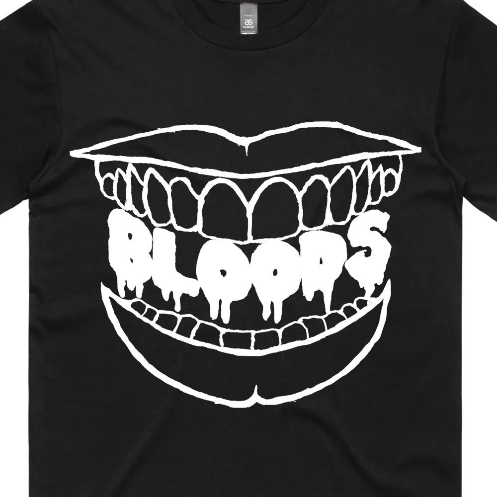 Bloods / White Teeth Logo Black T-Shirt