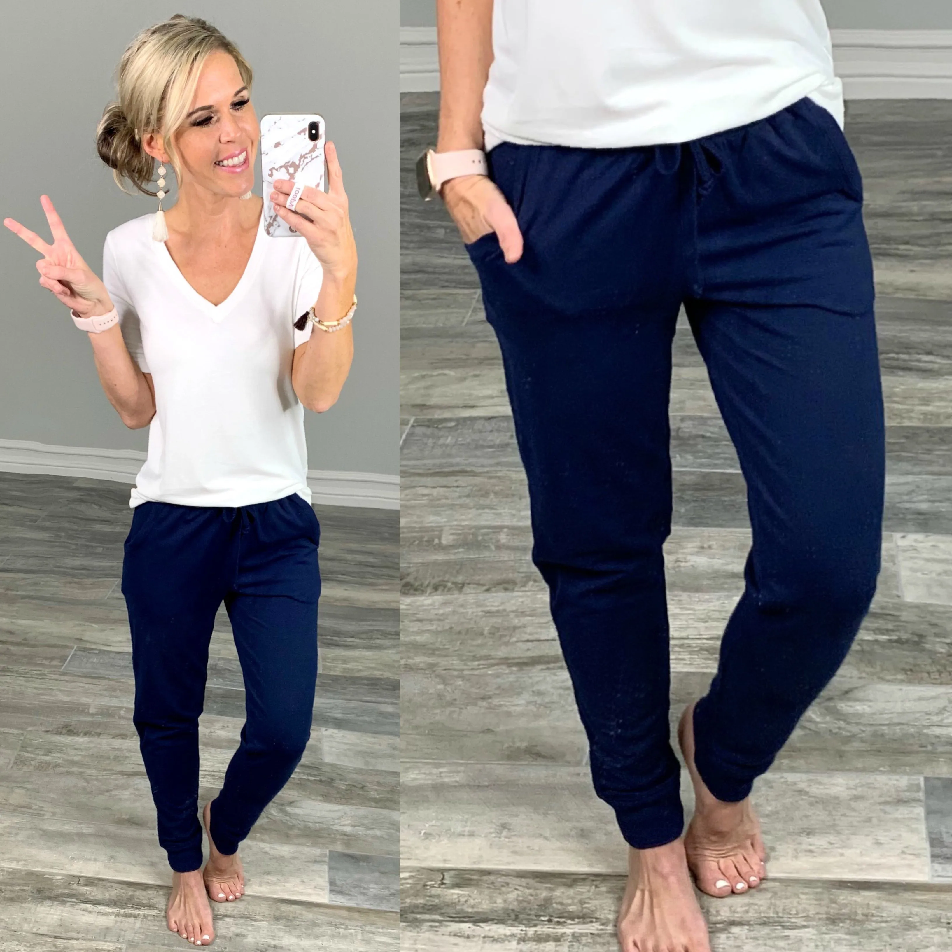 Blue Pocket Joggers