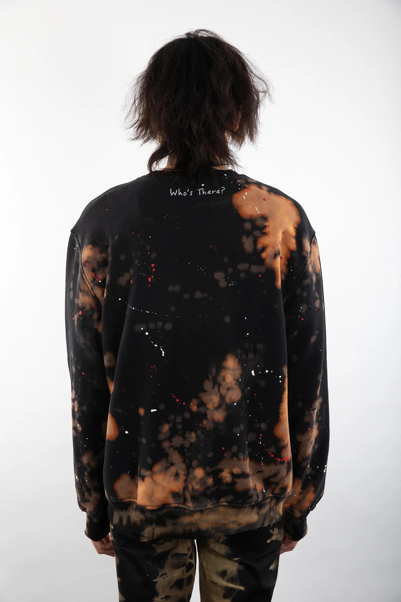BRUTUS- TIE DYE AND PAINT DROPING FLEECE OVERSIZED JUMPER