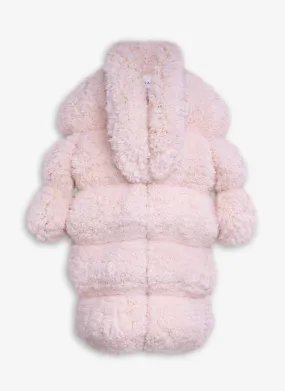 Bubble Coat In Knitted Fur