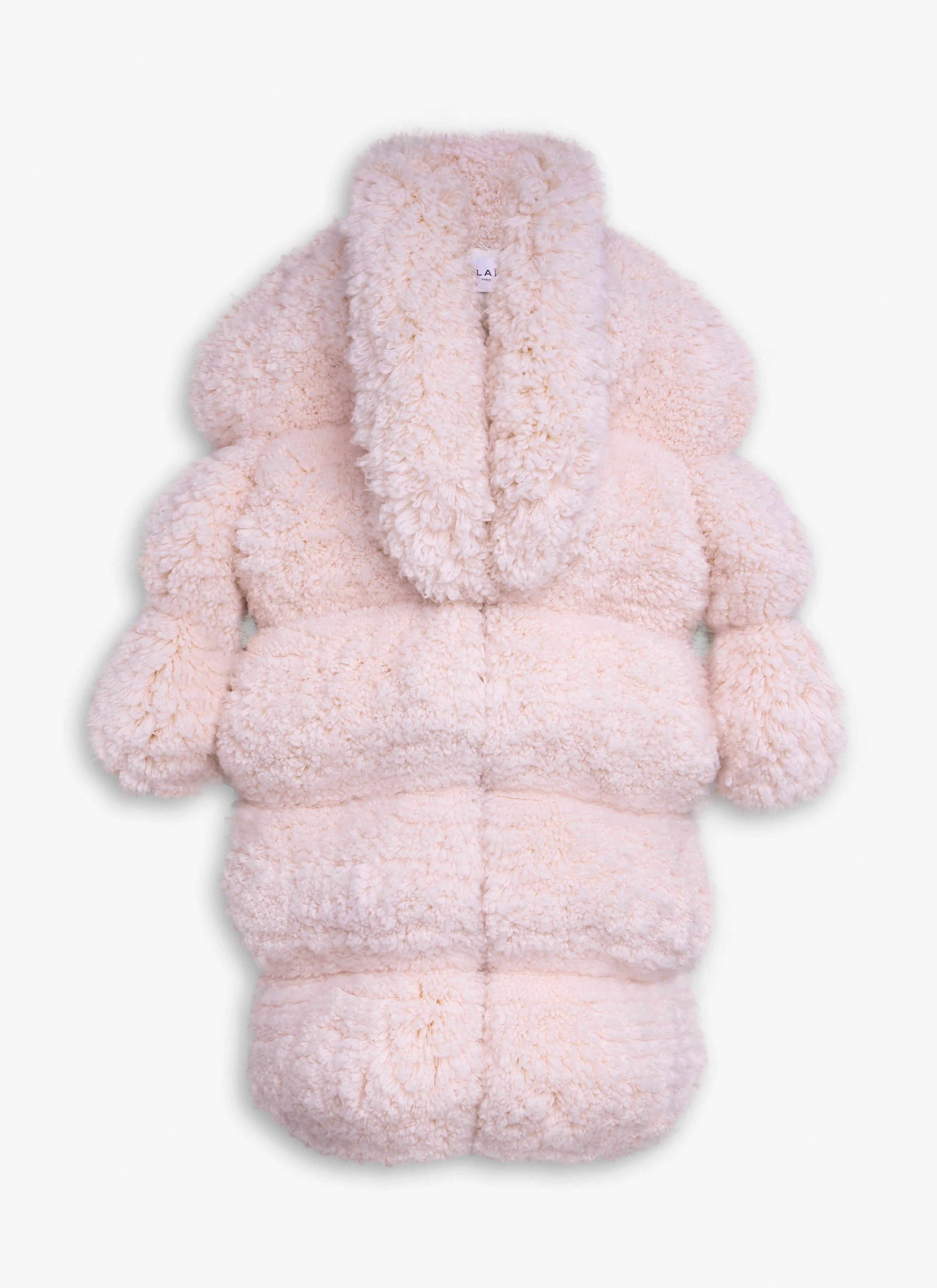 Bubble Coat In Knitted Fur