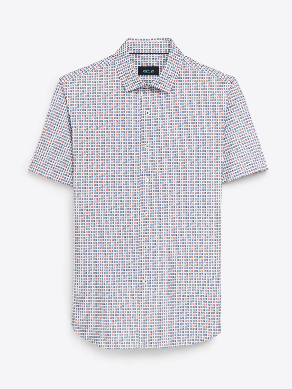 Bugatchi - Short Sleeve Shirt - OoohCotton Tech - 8 Way Stretch - Modern Fit - RF9011F40 Clearance