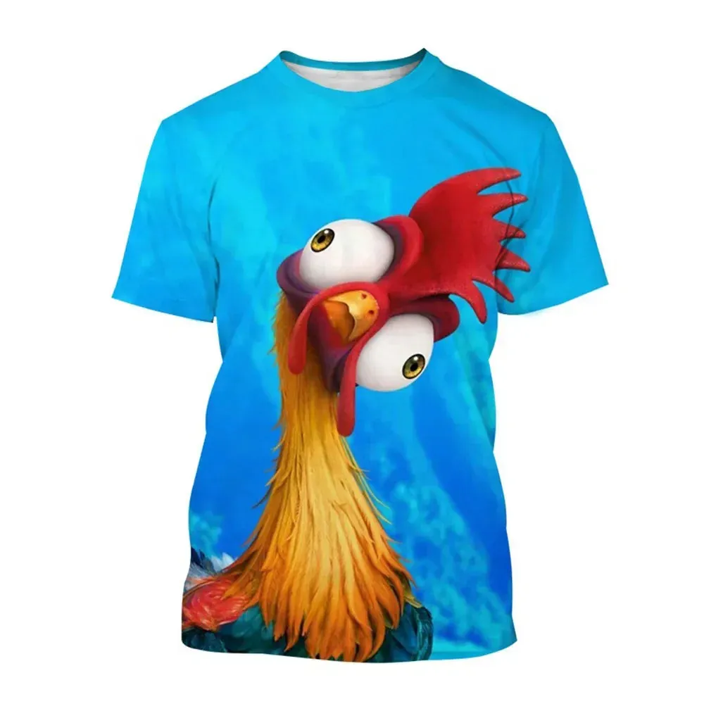 Chicken T-Shirts 3D Print Moana Cartoon.