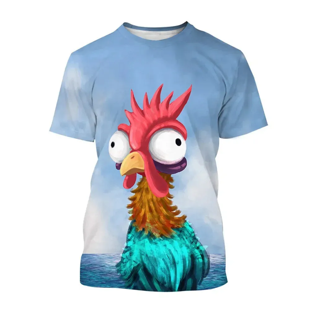Chicken T-Shirts 3D Print Moana Cartoon.