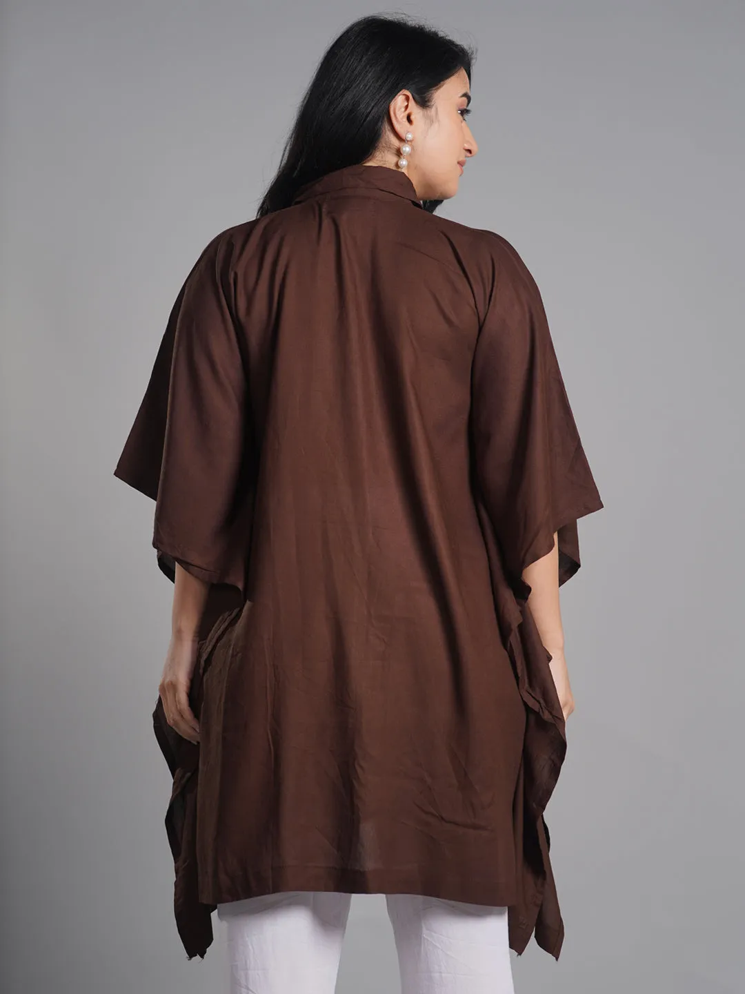 Coffee Rayon ShirtKurta - BhuraMandala
