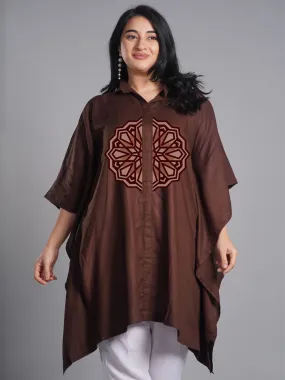 Coffee Rayon ShirtKurta - BhuraMandala