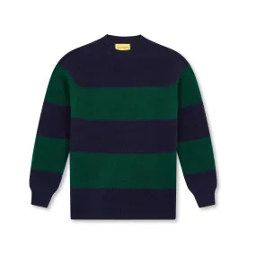 Confectionery Stripe Brushed Shetland Crewneck Jumper