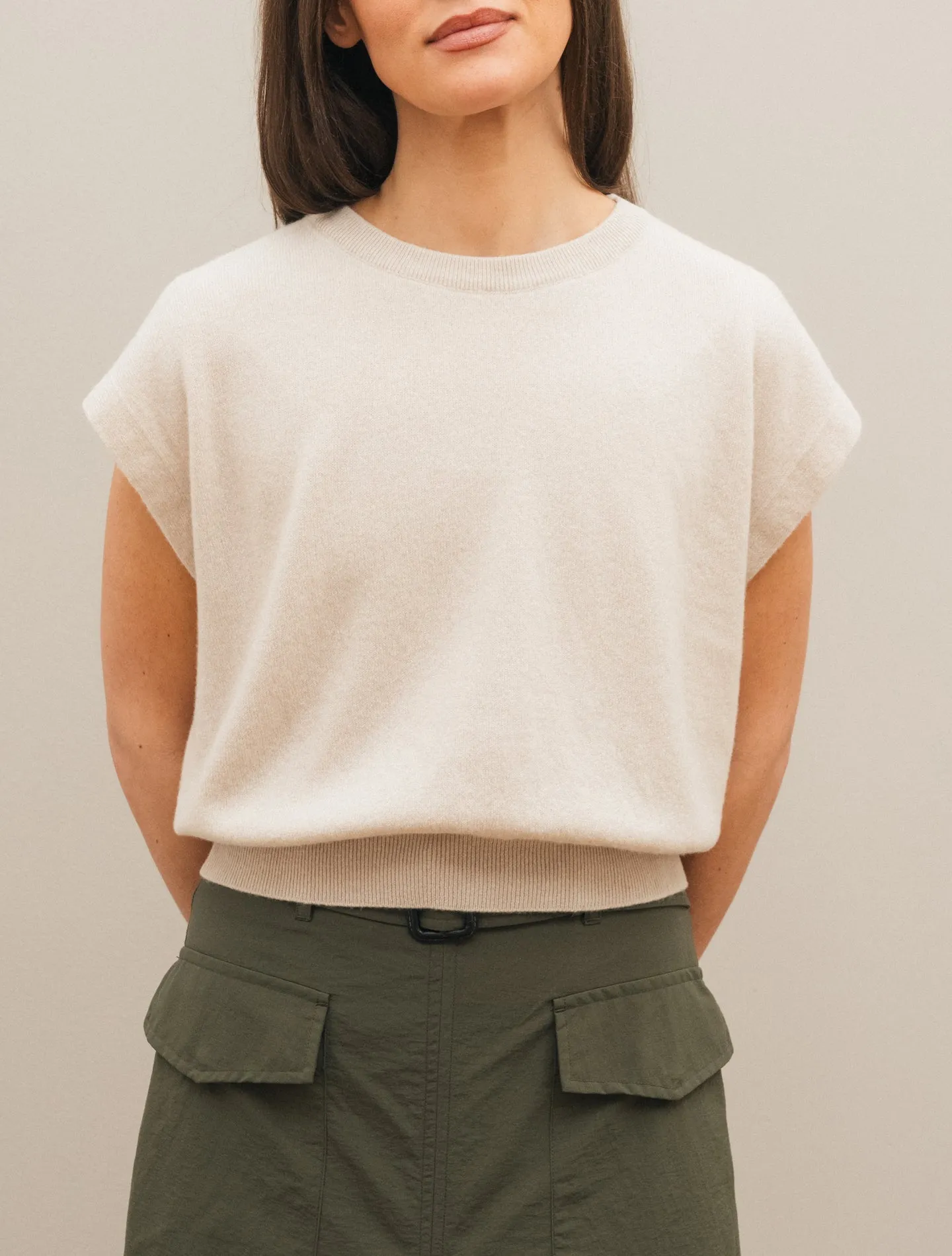 Coraline Cashmere Top Sand