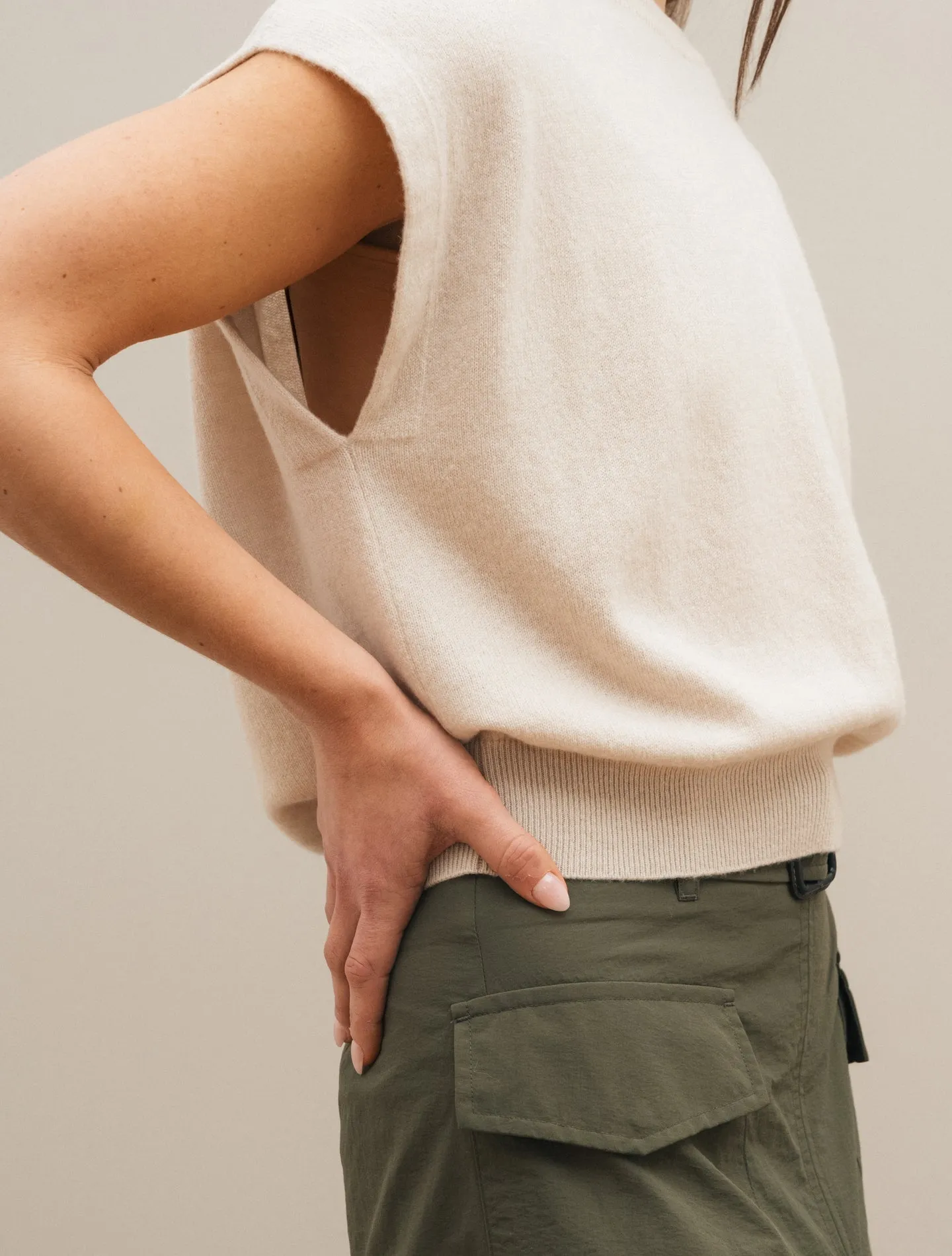 Coraline Cashmere Top Sand