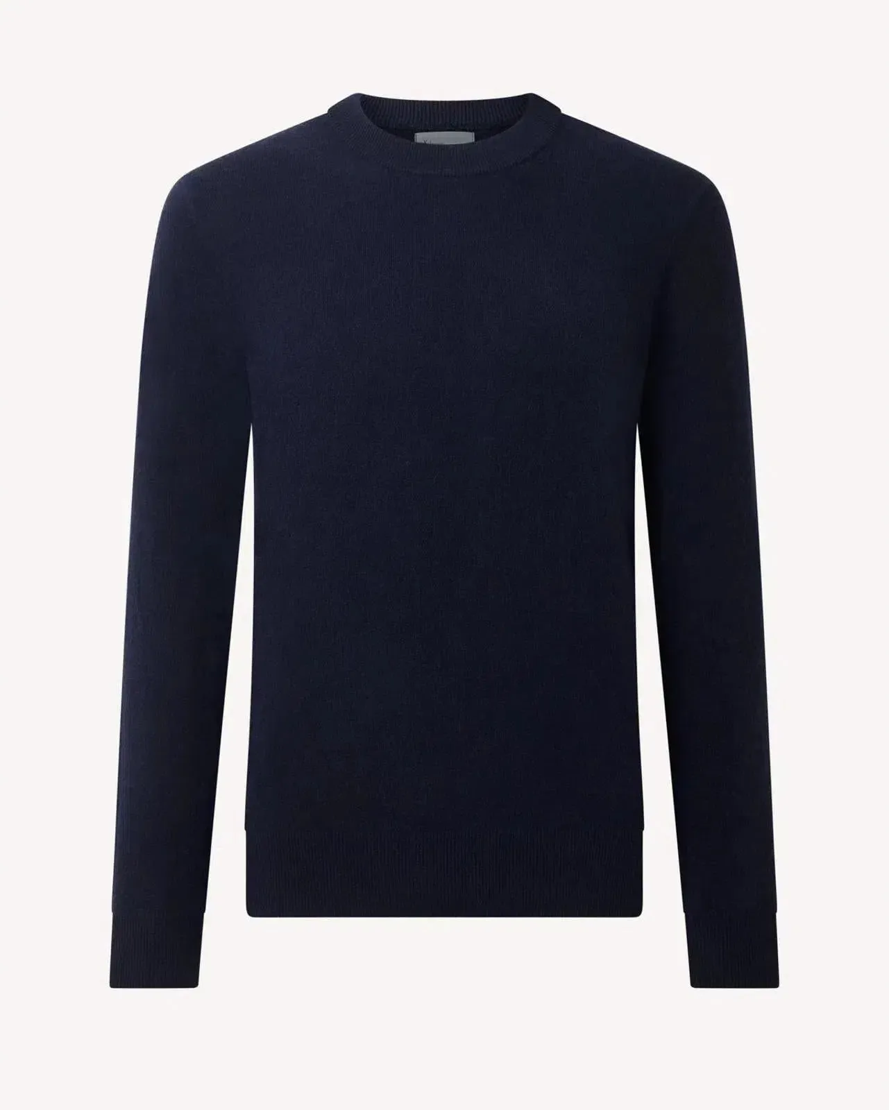 Crew Neck Navy Blue Cashmere Jumper