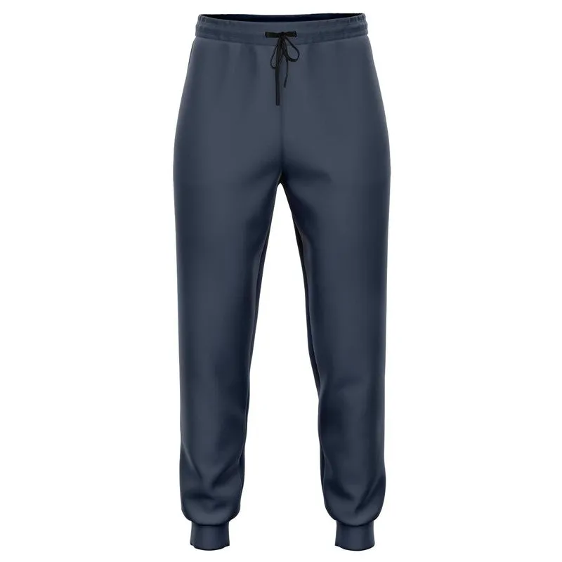 Dark Blue Joggers | Unisex | with PLUS sizes | Dark Pale Pastel Blue | C30M15Y0K80