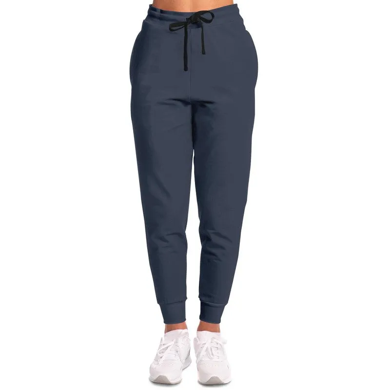 Dark Blue Joggers | Unisex | with PLUS sizes | Dark Pale Pastel Blue | C30M15Y0K80