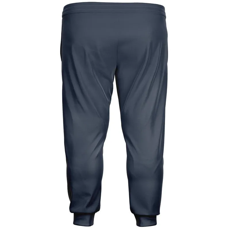 Dark Blue Joggers | Unisex | with PLUS sizes | Dark Pale Pastel Blue | C30M15Y0K80