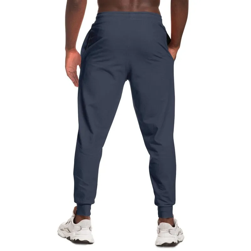 Dark Blue Joggers | Unisex | with PLUS sizes | Dark Pale Pastel Blue | C30M15Y0K80