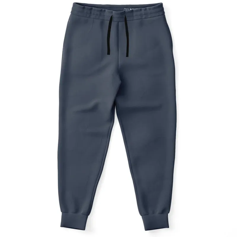 Dark Blue Joggers | Unisex | with PLUS sizes | Dark Pale Pastel Blue | C30M15Y0K80