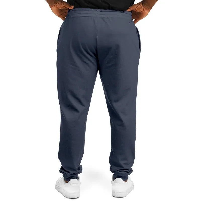 Dark Blue Joggers | Unisex | with PLUS sizes | Dark Pale Pastel Blue | C30M15Y0K80